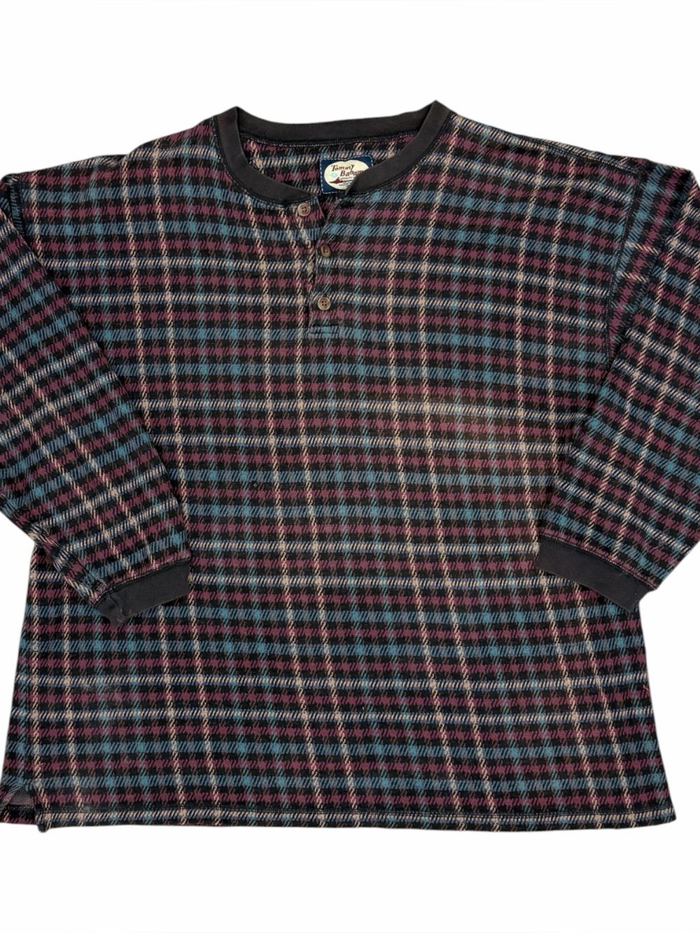 Vintage Plaid Tommy Bahama Button Long Sleeve